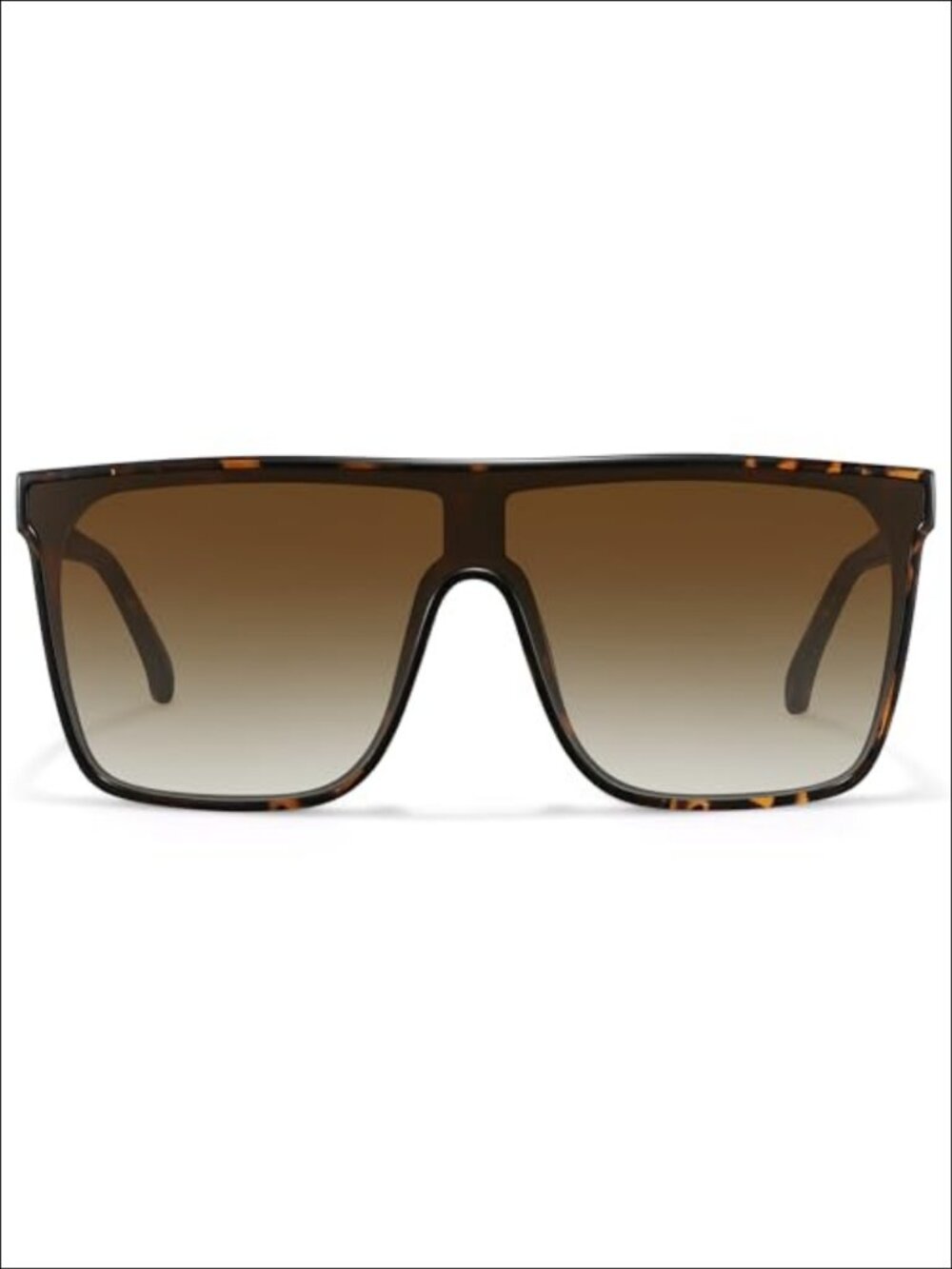 Oversized Square Shield Sunglasses UV400 Retro Flat Top Full Frame